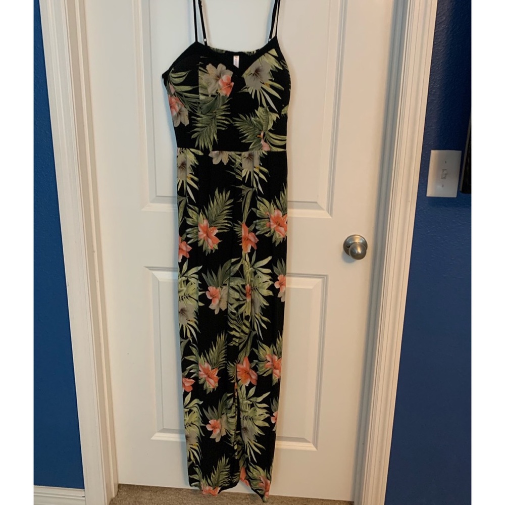 Tropical pattern jumpsuit